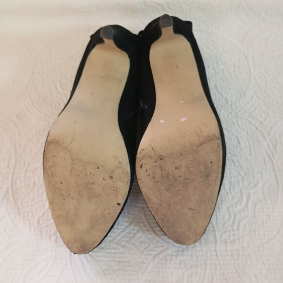 Dolce Vita Womens Black Suede Ankle Boots With Bow Detail Size 8 Stiletto Heel M - Picture 8 of 10